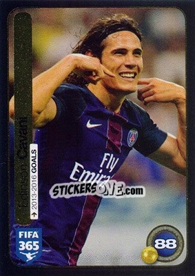 Sticker Edinson Cavani (Paris Saint-Germain) - FIFA 365: 2016-2017 n. 105 - Panini