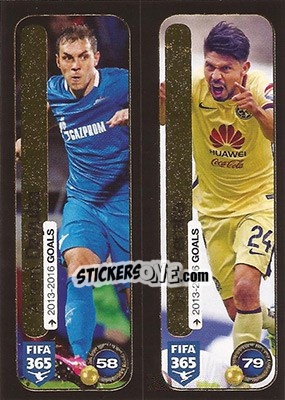 Sticker Artem Dzyuba (FC Zenit) / Oribe Peralta (Club América) - FIFA 365: 2016-2017 n. 118 - Panini