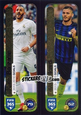 Sticker Karim Benzema (Real Madrid CF) / Mauro Icardi (FC Internazionale) - FIFA 365: 2016-2017 n. 119 - Panini
