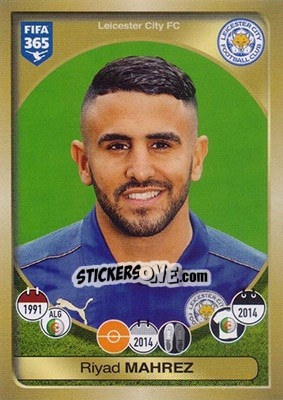 Sticker Riyad Mahrez - FIFA 365: 2016-2017 n. 129 - Panini