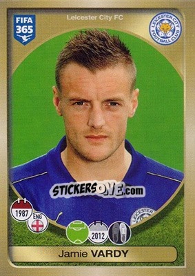 Sticker Jamie Vardy - FIFA 365: 2016-2017 n. 131 - Panini
