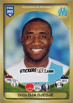 Sticker Brice Dja Djédjé - FIFA 365: 2016-2017 - Panini