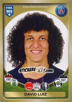 Sticker David Luiz - FIFA 365: 2016-2017 n. 163 - Panini