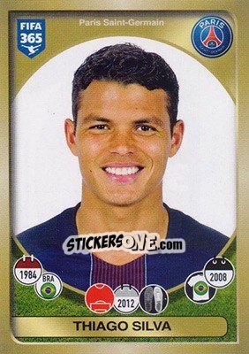 Sticker Thiago Silva - FIFA 365: 2016-2017 n. 164 - Panini