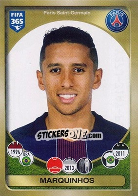Sticker Marquinhos - FIFA 365: 2016-2017 n. 165 - Panini