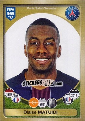 Sticker Blaise Matuidi - FIFA 365: 2016-2017 n. 171 - Panini