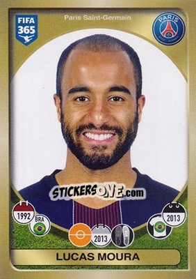 Sticker Lucas Moura - FIFA 365: 2016-2017 - Panini
