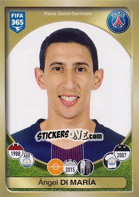 Sticker Ángel Di María - FIFA 365: 2016-2017 n. 173 - Panini