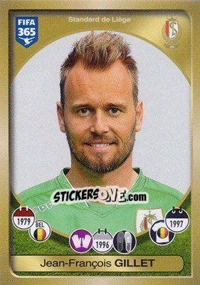 Sticker Jean-François Gillet - FIFA 365: 2016-2017 - Panini