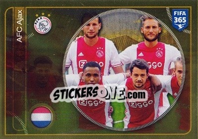 Sticker AFC Ajax team - FIFA 365: 2016-2017 n. 194 - Panini