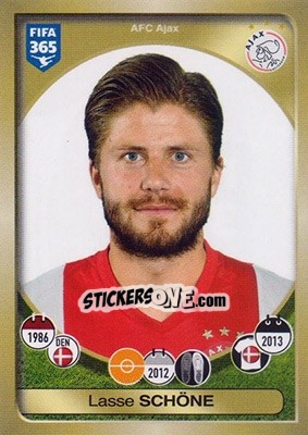 Sticker Lasse Schöne - FIFA 365: 2016-2017 n. 198 - Panini
