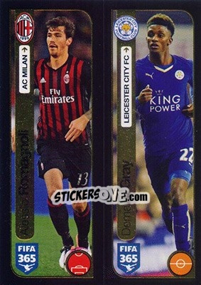 Sticker Alessio Romagnoli (AC Milan) / Demaria Gray (Leicester City FC) - FIFA 365: 2016-2017 - Panini