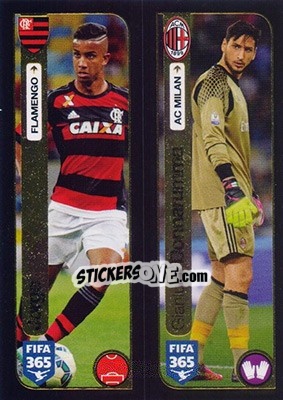 Sticker Jorge (Flamengo) / Gianluigi Donnarumma (Ac Milan) - FIFA 365: 2016-2017 n. 206 - Panini