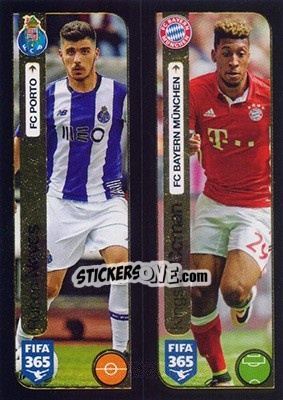 Sticker Rúben Neves (FC Porto) / Kingsley Coman (FC Bayern München) - FIFA 365: 2016-2017 n. 207 - Panini