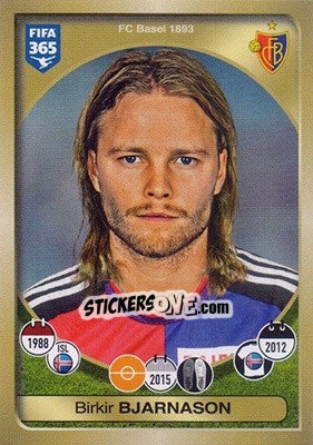 Sticker Birkir Bjarnason - FIFA 365: 2016-2017 n. 223 - Panini