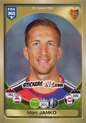 Sticker Marc Janko - FIFA 365: 2016-2017 n. 228 - Panini