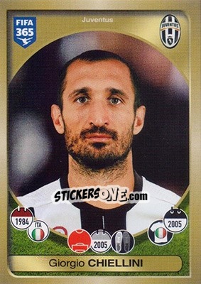 Sticker Giorgio Chiellini - FIFA 365: 2016-2017 n. 232 - Panini