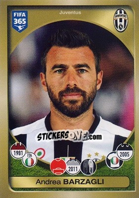 Sticker Andrea Barzagli - FIFA 365: 2016-2017 n. 233 - Panini