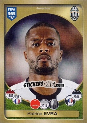 Sticker Patrice Evra - FIFA 365: 2016-2017 n. 236 - Panini