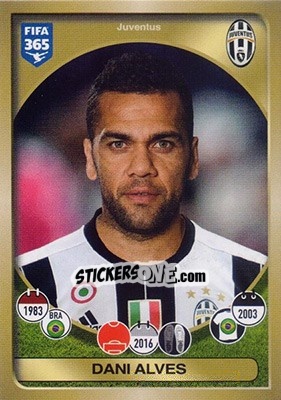 Sticker Dani Alves - FIFA 365: 2016-2017 n. 237 - Panini
