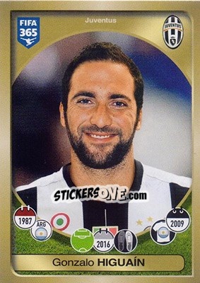 Sticker Gonzalo Higuaín - FIFA 365: 2016-2017 n. 241 - Panini