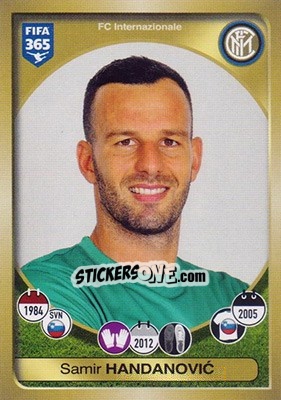 Sticker Samir Handanovic - FIFA 365: 2016-2017 n. 244 - Panini