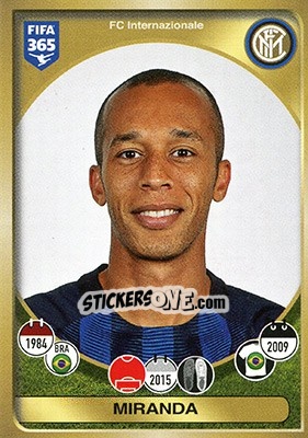 Sticker Miranda - FIFA 365: 2016-2017 - Panini