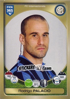 Sticker Rodrigo Palacio - FIFA 365: 2016-2017 n. 255 - Panini