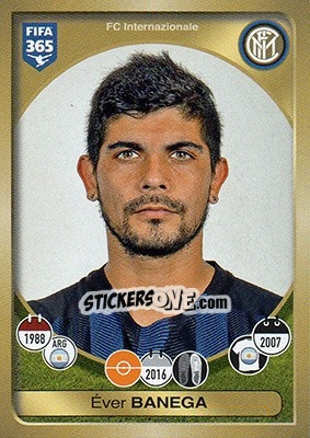 Sticker éver Banega - FIFA 365: 2016-2017 n. 255it - Panini