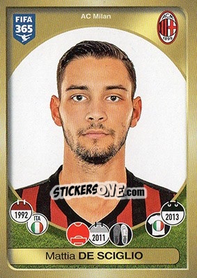 Sticker Mattia De Sciglio - FIFA 365: 2016-2017 n. 261 - Panini
