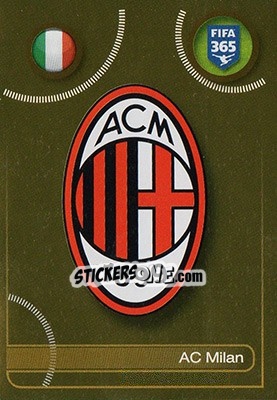 Cromo AC Milan logo - FIFA 365: 2016-2017 - Panini