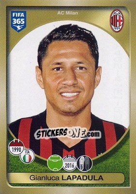 Figurina Gianluca Lapadula - FIFA 365: 2016-2017 - Panini