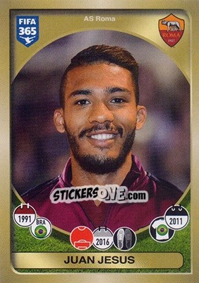 Sticker Juan Jesus - FIFA 365: 2016-2017 - Panini