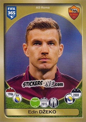 Sticker Edin Džeko - FIFA 365: 2016-2017 n. 284 - Panini