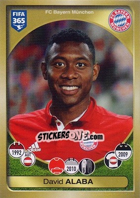 Sticker David Alaba - FIFA 365: 2016-2017 n. 299 - Panini