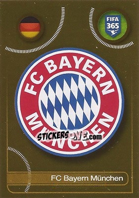 Sticker FC Bayern München logo - FIFA 365: 2016-2017 n. 301 - Panini