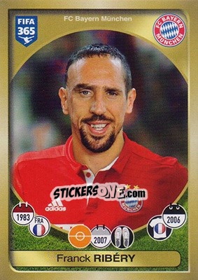 Sticker Franck Ribéry - FIFA 365: 2016-2017 n. 306 - Panini