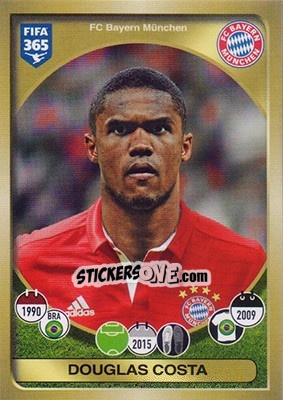 Sticker Douglas Costa - FIFA 365: 2016-2017 n. 307 - Panini