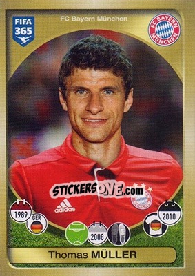 Sticker Thomas Müller - FIFA 365: 2016-2017 n. 309 - Panini