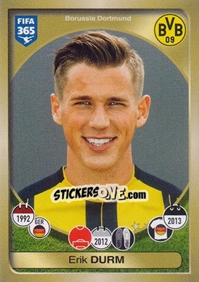 Sticker Erik Durm - FIFA 365: 2016-2017 n. 316 - Panini