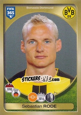 Cromo Sebastian Rode - FIFA 365: 2016-2017 - Panini