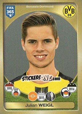 Sticker Julian Weigl - FIFA 365: 2016-2017 n. 321 - Panini