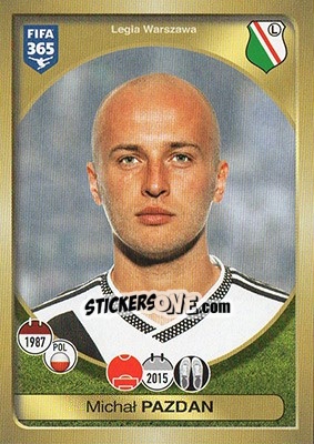 Sticker Michał Pazdan - FIFA 365: 2016-2017 - Panini