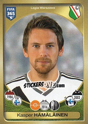 Sticker Kasper Hämäläinen - FIFA 365: 2016-2017 - Panini