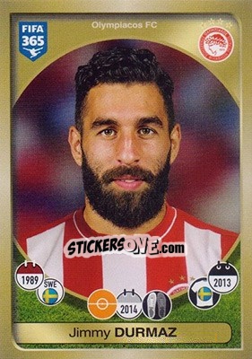 Sticker Jimmy Durmaz - FIFA 365: 2016-2017 n. 364 - Panini