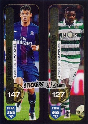 Sticker Thiago Silva (Paris Saint-Germain) / William Carvalho (Sporting CP) - FIFA 365: 2016-2017 n. 371 - Panini