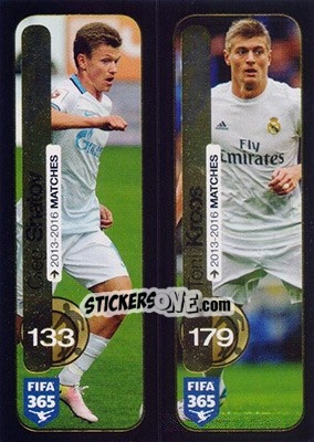 Sticker Oleg Shatov (FC Zenit) / Toni Kroos (Real Madrid CF) - FIFA 365: 2016-2017 n. 372 - Panini