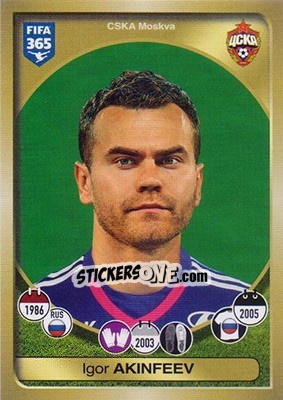 Sticker Igor Akinfeev - FIFA 365: 2016-2017 n. 408 - Panini
