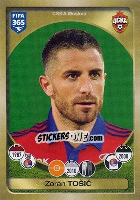 Sticker Zoran Tošic - FIFA 365: 2016-2017 - Panini