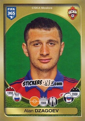 Sticker Alan Dzagoev - FIFA 365: 2016-2017 n. 419 - Panini
